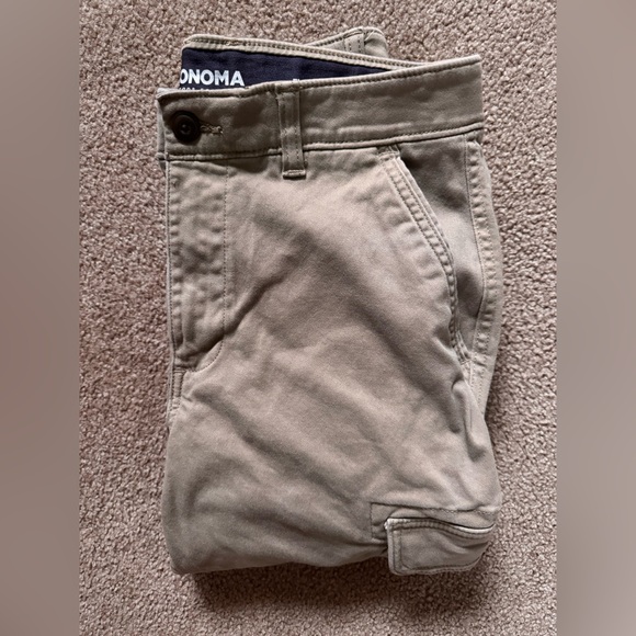 Men's Sonoma Cargo Khakis. Straight cut.Size 30X32. Warn once. - Picture 3 of 3